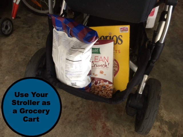 grocery shopping with a stroller