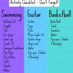 Activity Checklist