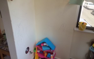 My daughter's wall drawings